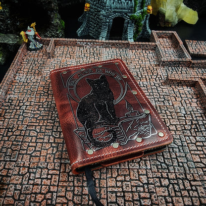 Black Flame & Witch Sisters Custom Leather Pocket Journal (30-Day Lead)