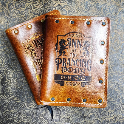 Prancing Pony Inn Sign Custom Leather Pocket Journal (30-Day Lead)