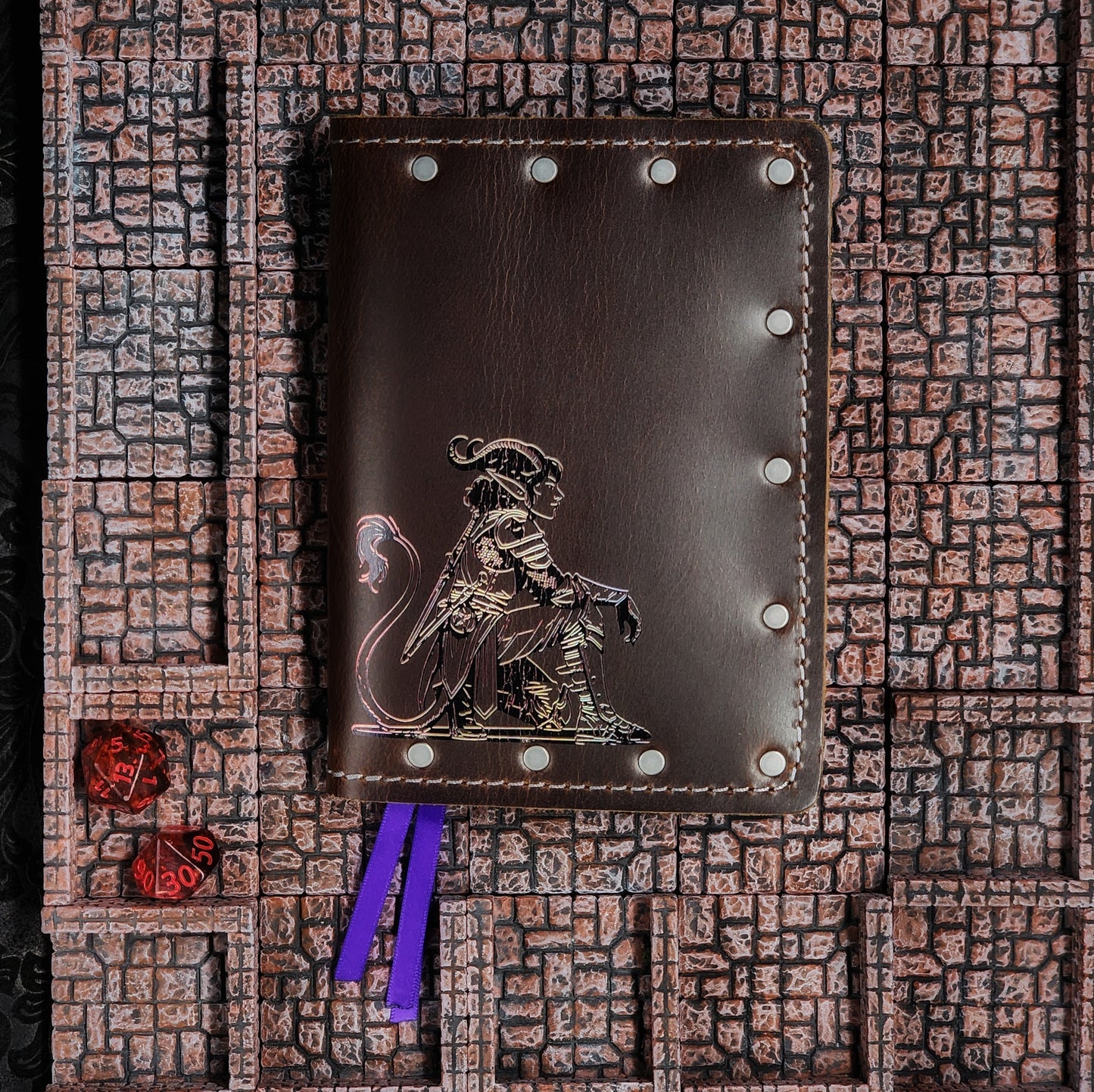 Tiefling Custom Leather Pocket Journal (30-Day Lead)