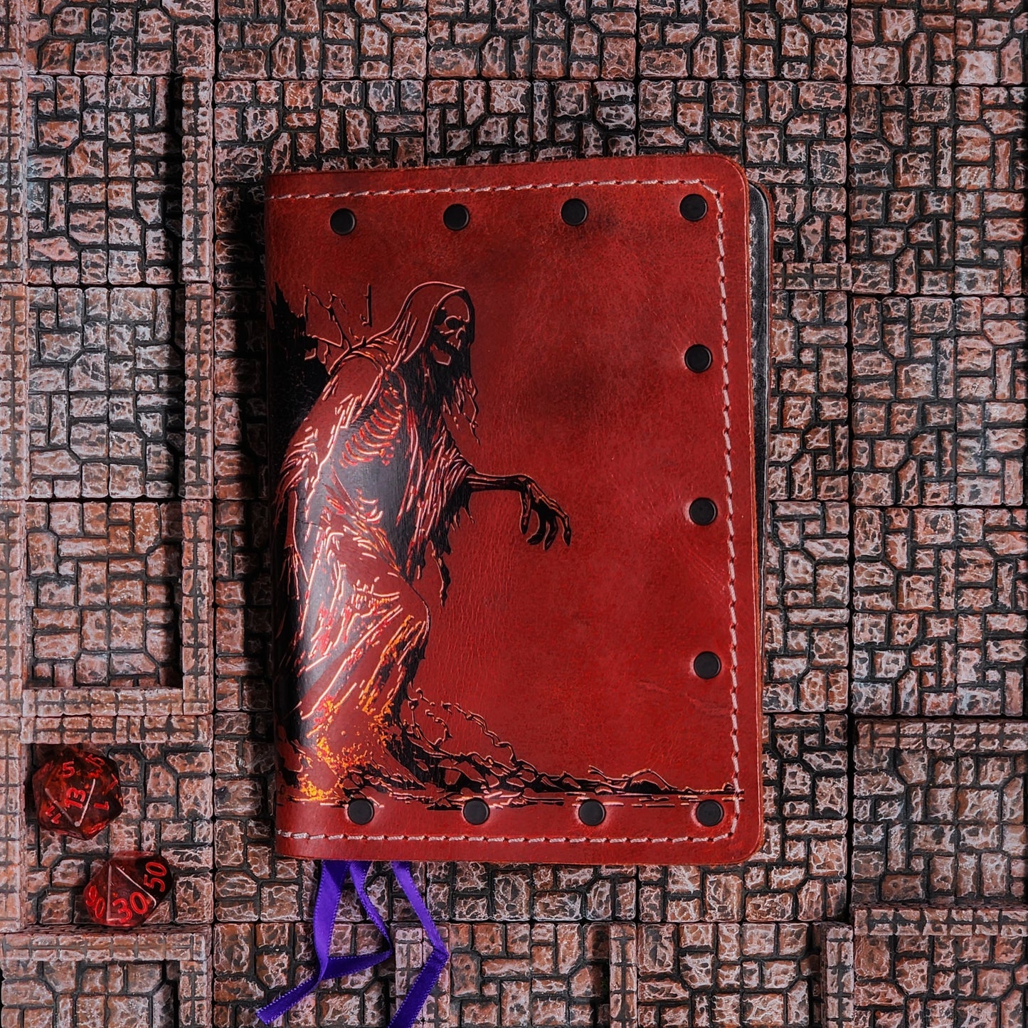 Acererak Emerging Lich: Tomb of Horrors Custom Leather Pocket Journal (30-Day Lead)