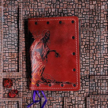 Acererak Emerging Lich: Tomb of Horrors Custom Leather Pocket Journal (30-Day Lead)