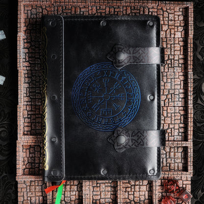 Vegvisir Viking Compass A5 Custom Leather Adventure Journal (30-Day Lead)