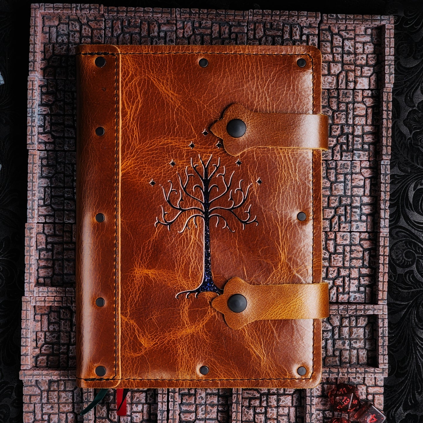 White Tree of Gondor A5 Custom Leather Adventure Journal (30-Day Lead)