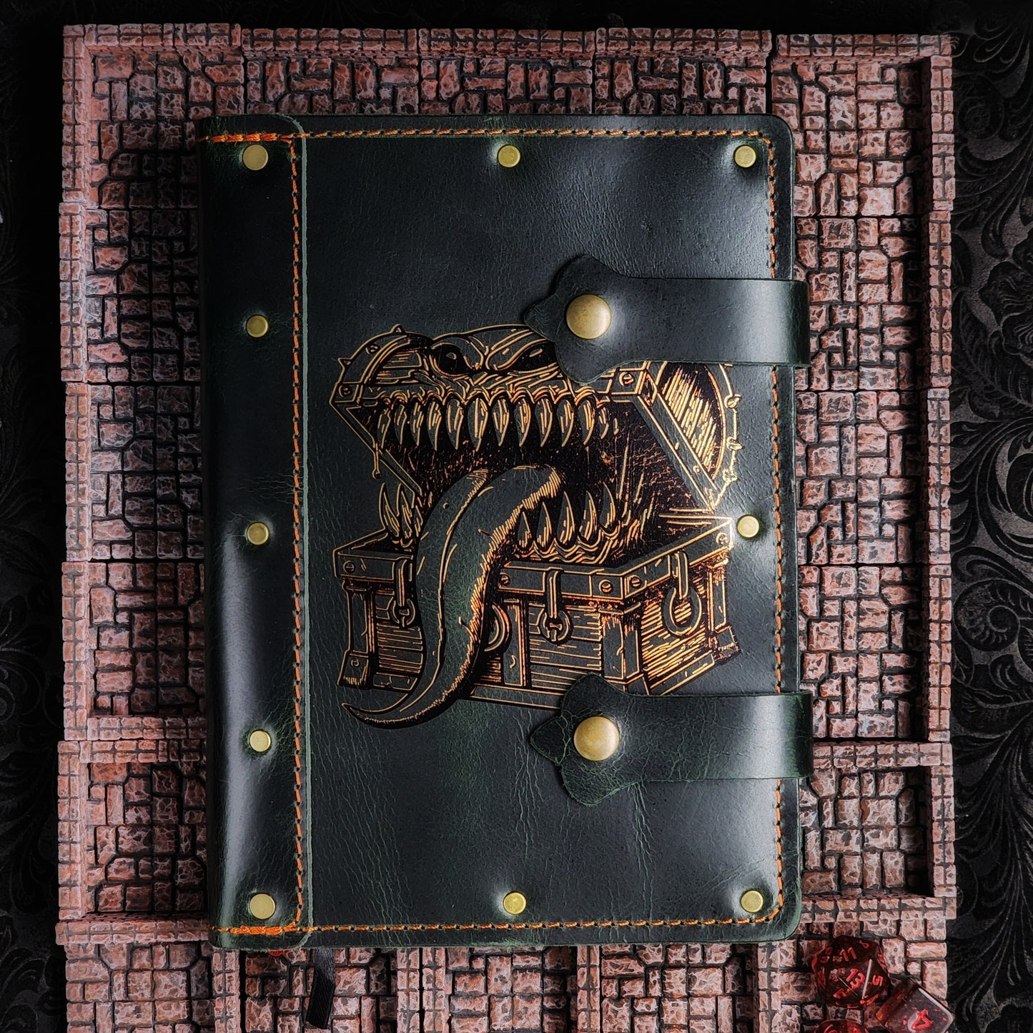 Mimic Treasure Chest A5 Custom Leather Adventure Journal (30-Day Lead)