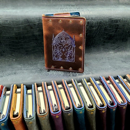 Elven Gothic Arch Custom Leather Pocket Journal (30-Day Lead)