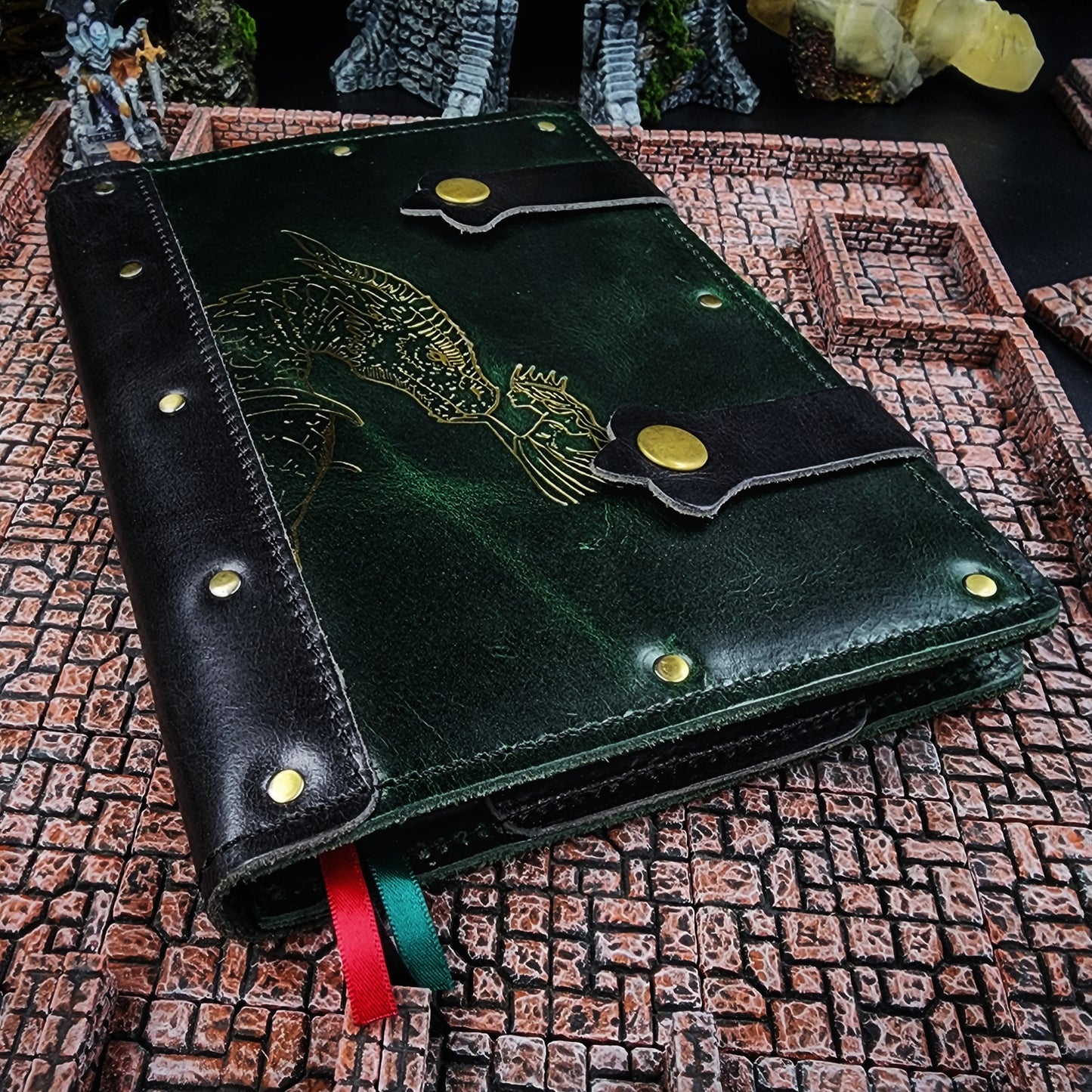 Woman and Dragon A5 Custom Leather Adventure Journal (30-Day Lead)