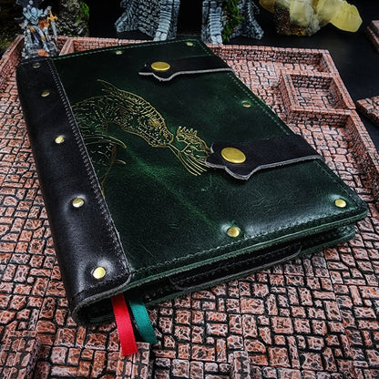 Woman and Dragon A5 Custom Leather Adventure Journal (30-Day Lead)