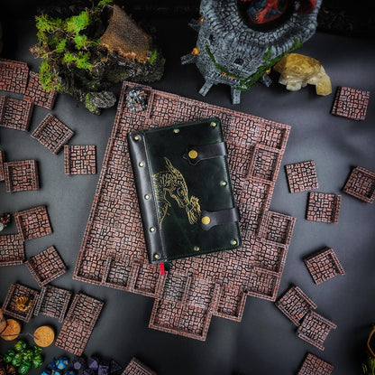 Woman and Dragon A5 Custom Leather Adventure Journal (30-Day Lead)